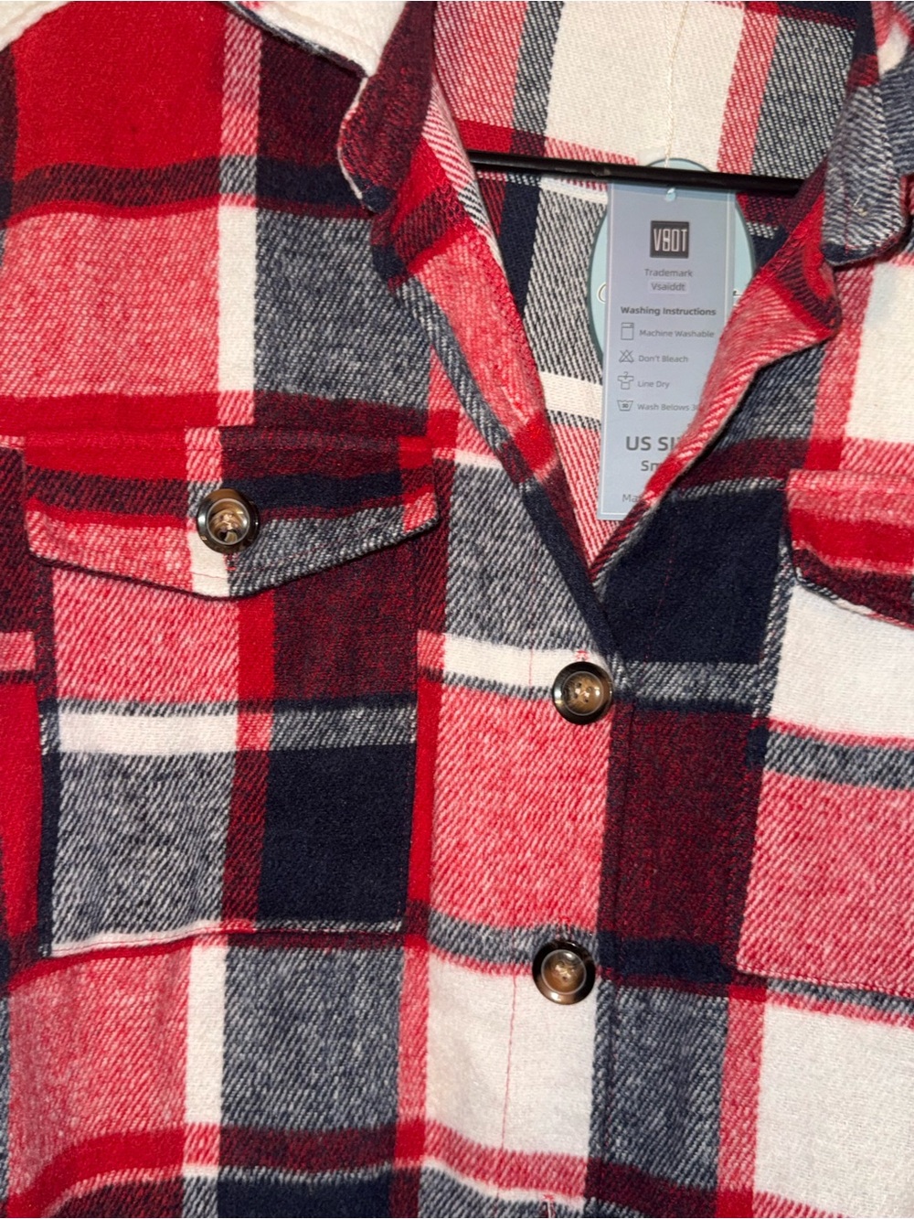 Plaid Button-Front Shacket Duster - Picture 2 of 3